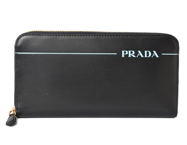 プラダ アウトレット 財布 PRADA 長財布 1ML506 CITY CALF/カーフ NERO/ブラック 未使用【中古】