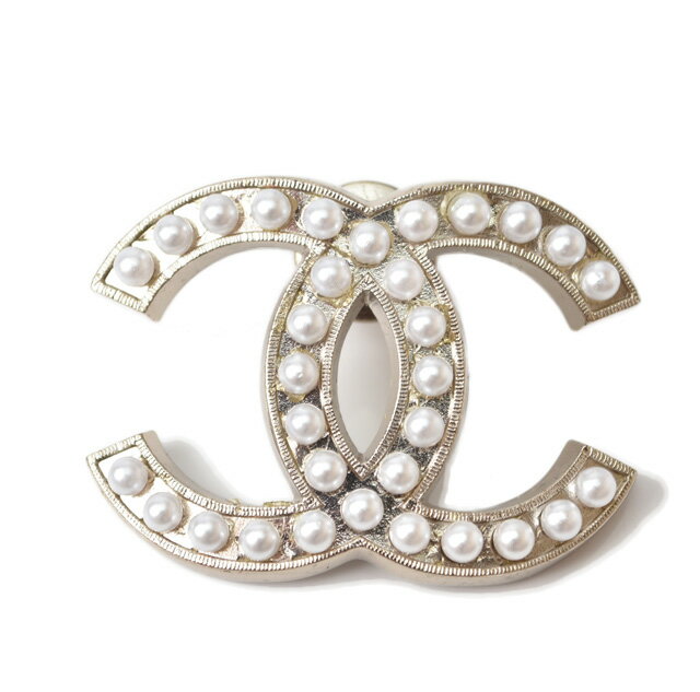 シャネル ブローチ CHANEL ピンブローチ パールモチーフ ココマーク シルバー【中古】のサムネイル