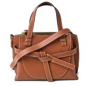 ロエベ ハンドバッグ/ゲート トップハンドル ミニ/ショルダーバッグ 2way LOEWE バッグ レザー ブラウン 321.56.Z99【中古】