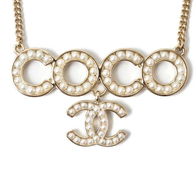 Heart - シャネル ネックレス/ペンダント CHANEL ココマーク/CC パールモチーフ ゴールド/ホワイト 【中古】