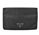 【先着5%OFFクーポン!対象ショップ限定3000円以上5/7まで】プラダ フラットポーチ/コスメポーチ PRADA 化粧ポーチ VELA/ナイロン ブラック【...