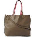 ヴァレンティノ トートバッグ/ショルダーバッグ VALENTINO ロックスタッズ リバーシブル バレンチノ ベージュ/フューシャ 2way【中古】