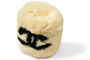シャネル バングル ラパン/ラビットファー CHANEL ココマーク ファーカフス ブレスレット リストバンド アイボリー【中古】【期間限定!5%OFFクーポン対象】