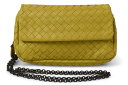 ボッテガヴェネタ ショルダーバッグ/クラッチバッグ 2way BOTTEGA VENETA ショルダーチェーン付 マスタード【中古】