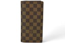 ルイヴィトン 財布 メンズ ダミエ LOUIS VUITTON 長財布/ ポルトフォイユ ブラザ N60017【中古】