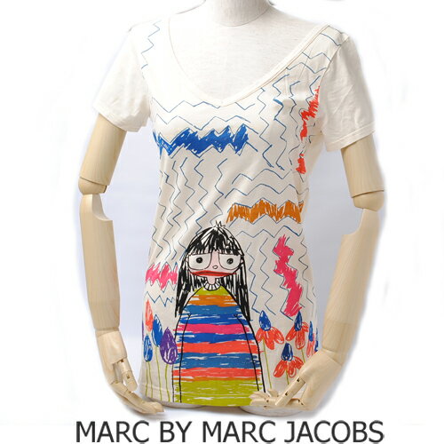 【限定クーポン利用で最大3万円オフ!3/1〜4日まで】【セール★】【送料無料】MARC BY MARC JACOBS(マークバイマークジェイコブス）MARCBYMARCJACOBS(マークバイマークジェイコブス)レディース　半袖Tシャツ　ミス　マーク/クリーム(BISQUE MULTI) 新品【06-hokurikuPT-01】
