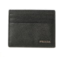 プラダ　カードケース/名刺入れ PRADA　2MC223　SAFFIANO/SASSIA 型押しレザー　NERO/MIMETICO ブラック 未使用 【中古】