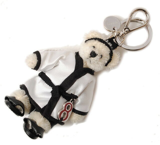 プラダ　キーリング/キーホルダー PRADA　北京五輪　ベアトリック/クマ JUDO/柔道 ホワイト 1AR992【中古】