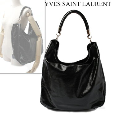 YVES SAINT LAURENT ショルダーバッグ　ショルダーバッグ　ローディ　パテントレザー　ブラック　228840【中古】【送料無料】【smtb-TK】