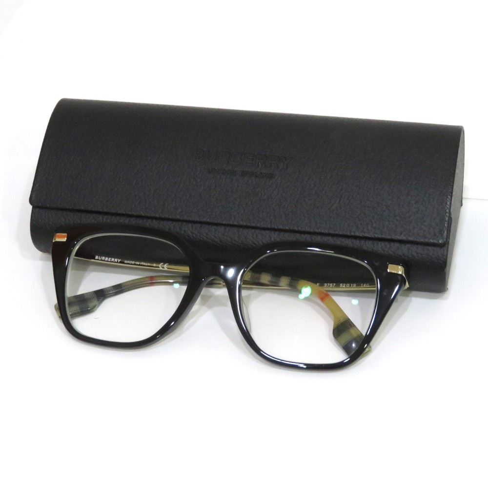 中古 バーバリー 小物 メガネ 眼鏡 プラスチック ABランク アイウェア B2310-F 3757 52□19 140 あす楽【送料無料】【名谷店】