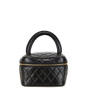 中古 シャネル マトラッセ ココマーク バニティバッグ ラムスキン Bランク ブラック レディース CHANEL あす楽【送料無料】【三田店】(4)