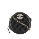 中古 シャネル マトラッセ ラインストーン サークル ミニ ABランク ショルダーバッグ ココマーク チェーン キャビアスキン CHANEL あす楽【送料無料】...