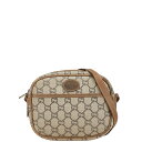 中古 グッチ ショルダーバッグ ABランク オールドグッチ GGプラス 斜め掛け ベージュ PVC レザー レディース GUCCI あす楽【送料無料】【西神店】