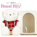 中古 ABランク バーバリー テディベア クマ 熊 チェック ノバチェック ベスト ぬいぐるみ オフホワイト レッド ポリエステル コットン メンズ レディース...