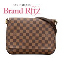 中古 ルイヴィトン ショルダーバッグ ダミエ ミュゼット タンゴ ロング 斜め掛け ABランク N51301 ブラウン PVC レザー レディース LOUIS VUITTON あす楽【送料無料】【西神店】(4)