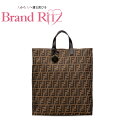 中古 フェンディ ズッカ トートバッグ 8BH173 キャンバス レザー Aランク ブラウン レディース FENDI あす楽【送料無料】【三田店】