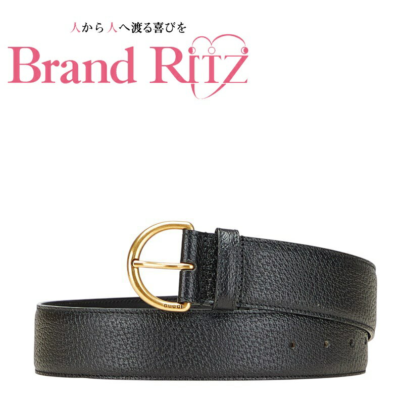 【絶対お得!!クーポンあり＆10％OFF】中古 グッチ ベルト サイズ：80・32 573325 ブラック レザー レディース GUCCI あす楽【送料無料】【西神店】(4)