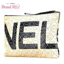 中古 シャネル ココマーク カメリア シルバー金具 クラッチバッグ ブラック ABランク ベージュ PVC レディース CHANEL あす楽【送料無料】【三田店】(4)