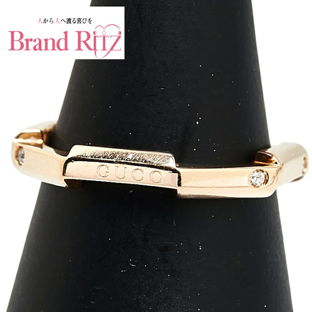 楽天ブランド　リッツ【絶対お得!!クーポンあり＆10％OFF】中古 グッチ Link to Love トゥラブ ミラー リング ダイヤモンド リング 指輪 #9 K18PG ピンクゴールド レディース ABランク GUCCI あす楽【送料無料】【西神店】