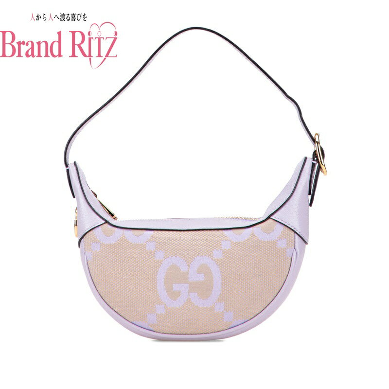 楽天ブランド　リッツ【絶対お得!!クーポンあり＆10％OFF】中古 グッチ ジャンボGG GGミニバッグ ハンドバッグ ワンショルダーバッグ Aランク 658551 パープル ベージュ キャンバス レザー レディース GUCCI あす楽【送料無料】【西神店】