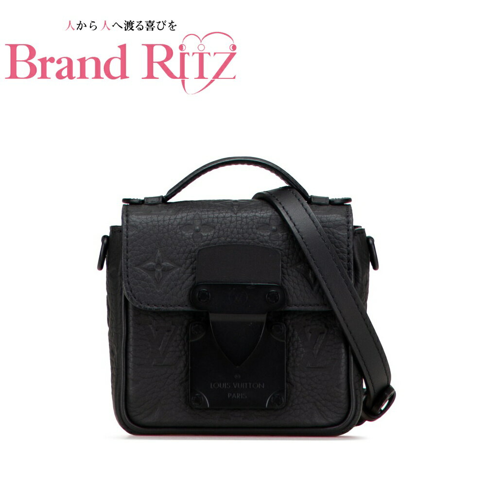 中古 ルイ ヴィトン トリヨン モノグラム ピコ Sロック ミニハンドバッグ ショルダーバッグ 2WAY M83148 トリヨンレザー Aランク ブラック レディース LOUIS VUITTON あす楽【送料無料】【三田店】