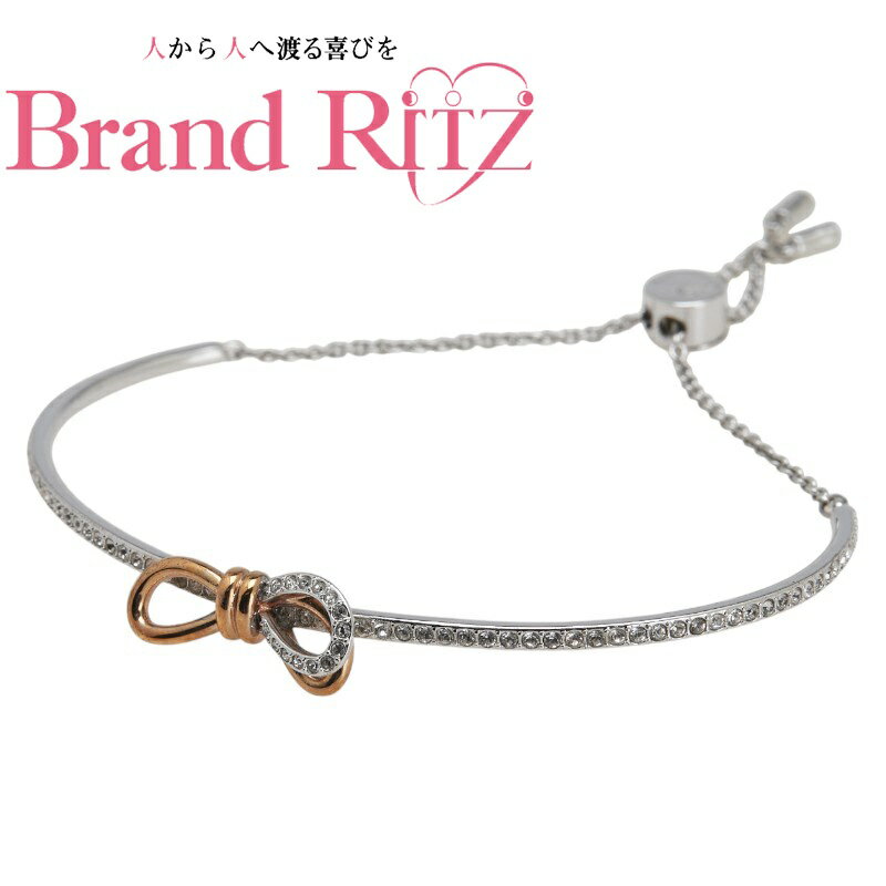 【絶対お得!!クーポンあり＆10％OFF】中古 スワロフスキー Lifelong Bow ABランク リボン チェーン ブレスレット ローズゴールド シルバー クリスタル ミックスメタル仕上げ レディース SWAROVSKI あす楽【送料無料】【西神店】