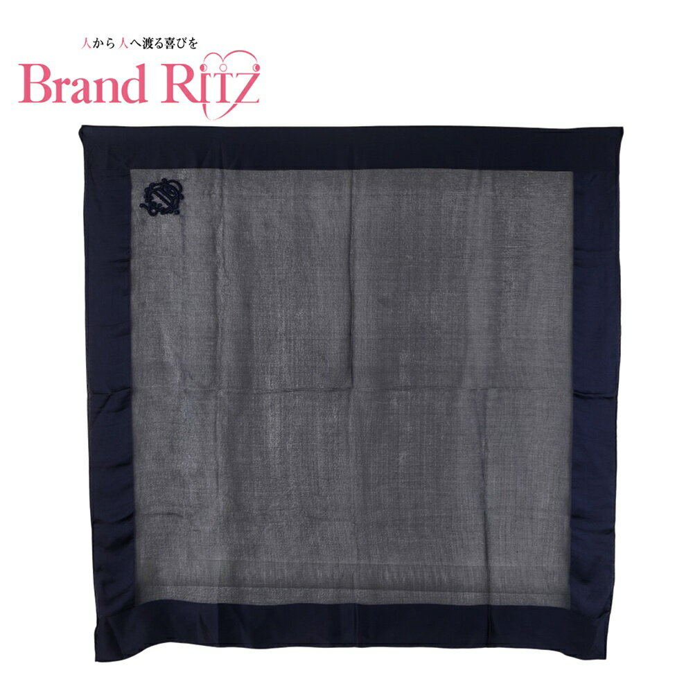 【極美品】クリスチャンディオール 黒シフォン大判ストールショール スカーフす f04-3861_1.jpg