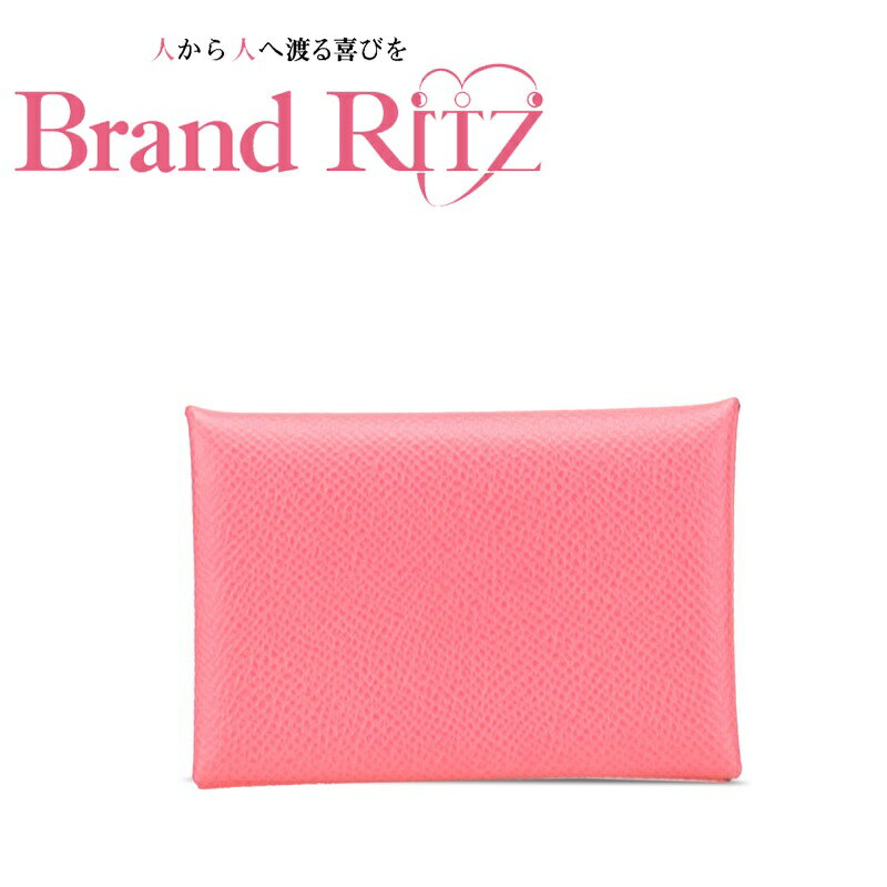 楽天ブランド　リッツ【絶対お得!!クーポンあり＆10％OFF】中古 極美品 エルメス カルヴィ コインケース ローズアザレ ピンク ヴォーエプソン Sランク B刻印 財布 レディース HERMES あす楽 【送料無料】【西神店】