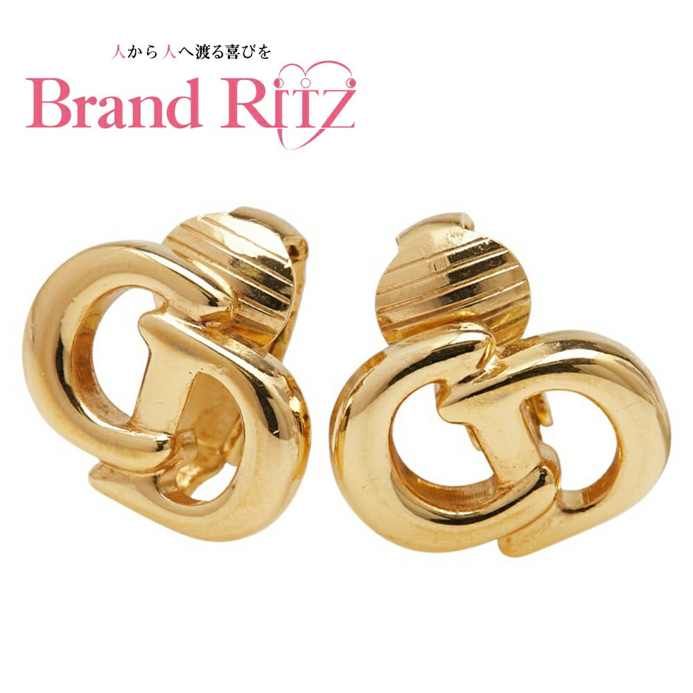 楽天ブランド　リッツ【絶対お得!!クーポンあり＆10％OFF】中古 ディオール CDロゴ イヤリング ゴールド ABランク メッキ レディース Dior あす楽【送料無料】【名谷店】