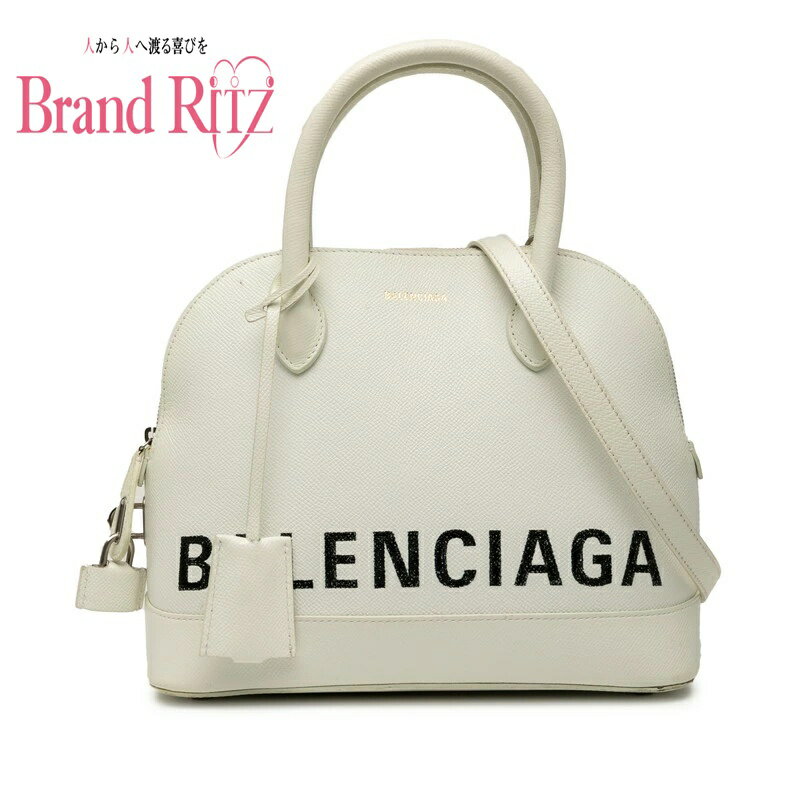 楽天ブランド　リッツ【絶対お得!!クーポンあり＆10％OFF】中古 バレンシアガ ヴィル トップハンドルS ハンドバッグ ショルダーバッグ 2WAY 518873 ABランク ホワイト レザー レディース BALENCIAGA あす楽【送料無料】【西神店】