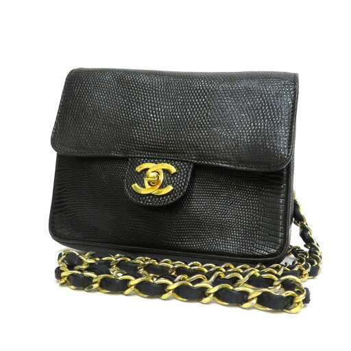 中古 シャネル バッグ リザード チェーンショルダー ミニ Bランク レザー ヴィンテージ 黒 ゴールド 0番台 CHANEL あす楽【送料無料】【西神店】 中古 シャネル バッグ リザード チェーンショルダー ミニ Bランク レザー ヴィンテージ 黒 ゴールド 0番台 CHANEL あす楽【送料無料】【西神店】