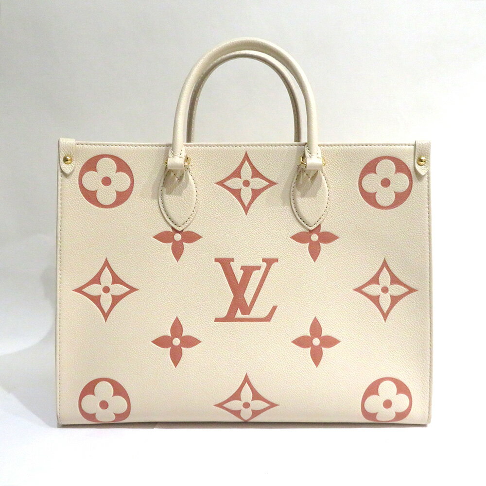 中古 美品 ルイヴィトン オンザゴーMM アンプラント M21575 Aランク ホワイト 肩掛け トートバッグ レディース LOUISVUITTON あす楽【送料無料】【西神店】