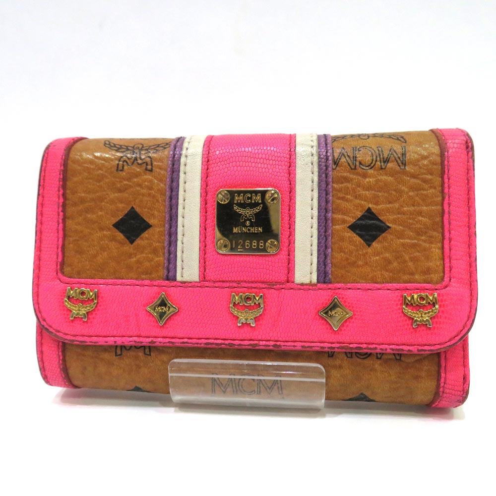 楽天市場】MCM 財布 中古(カラーピンク)(バッグ・小物 楽天市場】MCM 財布 中古(カラーピンク)(バッグ・小物