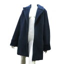 中古 セリーヌ ガウンコート ブルー 服 衣類 Aランク アルパカ ウール サイズ36 ブルー フランス製 CELINE あす楽【送料無料】【西神店】