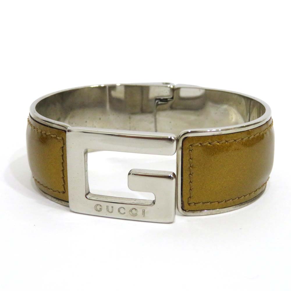 中古 グッチ 小物 Gバックル ブレスレット ABランク シルバー金具 GUCCI レディース あす楽【送料無料】【名谷店】