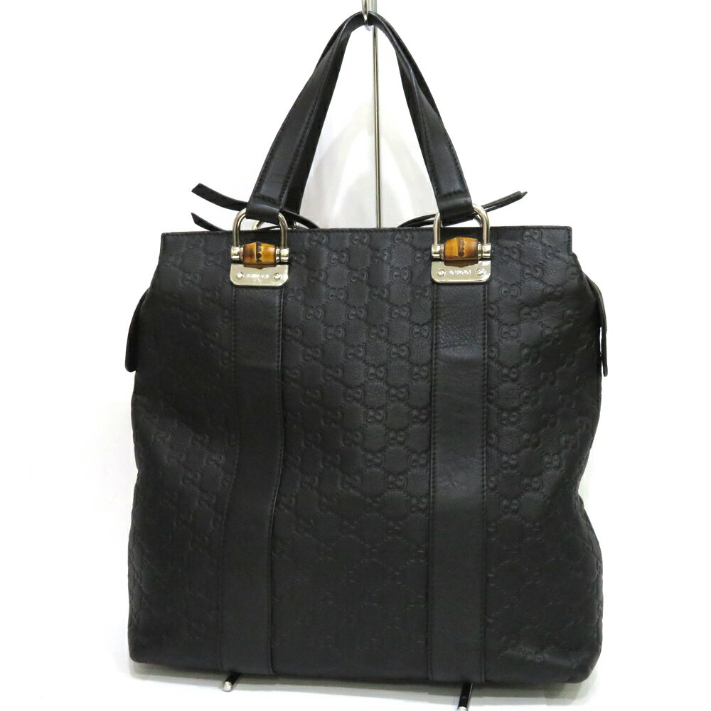楽天ブランド　リッツ【絶対お得!!クーポンあり＆10％OFF】中古 グッチ バンブー グッチシマ トートバッグ ABランク 355773 メンズ ブラック 黒 GUCCI あす楽【送料無料】【名谷店】