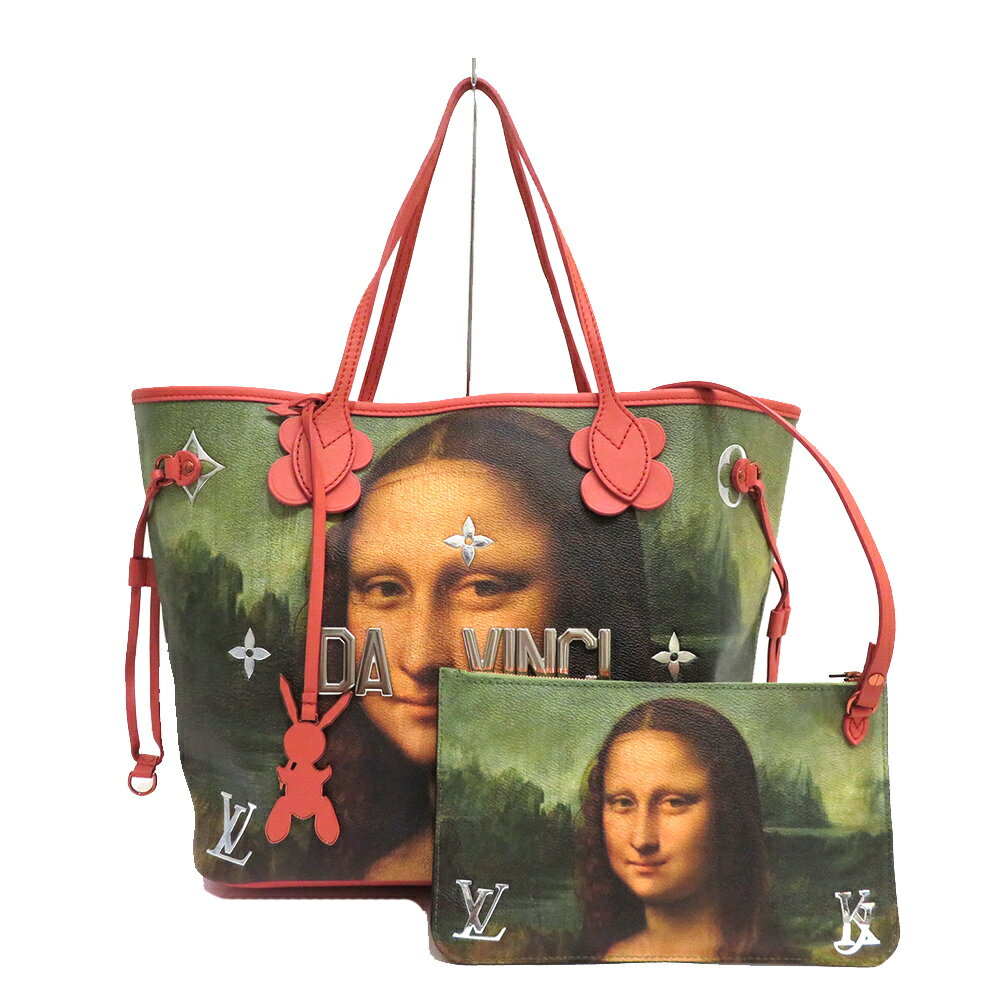 中古 美品 ルイヴィトン ネヴァーフルMM ダヴィンチ マスターズコレクション ポピーぺタル Aランク M43373 ピンク レザー LOUISVUITTON あす楽【送料無料】【名谷店】