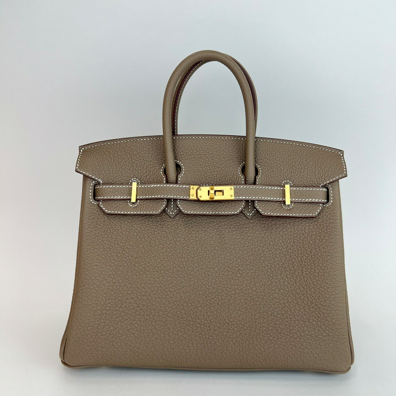 新品 B刻 エルメスHERMES バーキン25 エトープ トゴ ゴールド金具