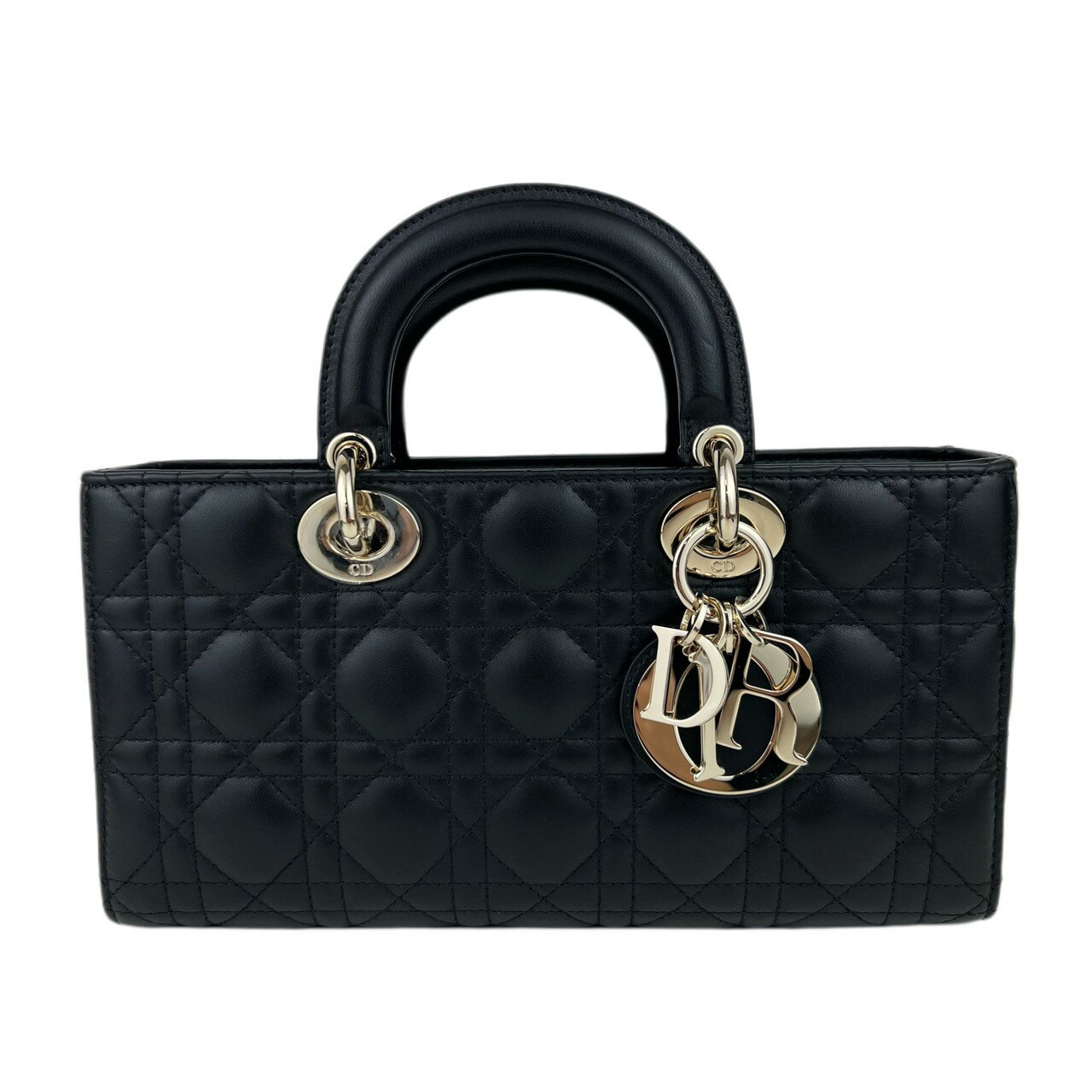 新品未使用 ChristianDior クリスチャンディオール LADY D-JOY レディ ディー ジョイ スモール Black ブラック Lambskin ラムスキン GHW ゴールド金具 M0613ONGE_M900 レディースバッグ 2way 3wayバッグ