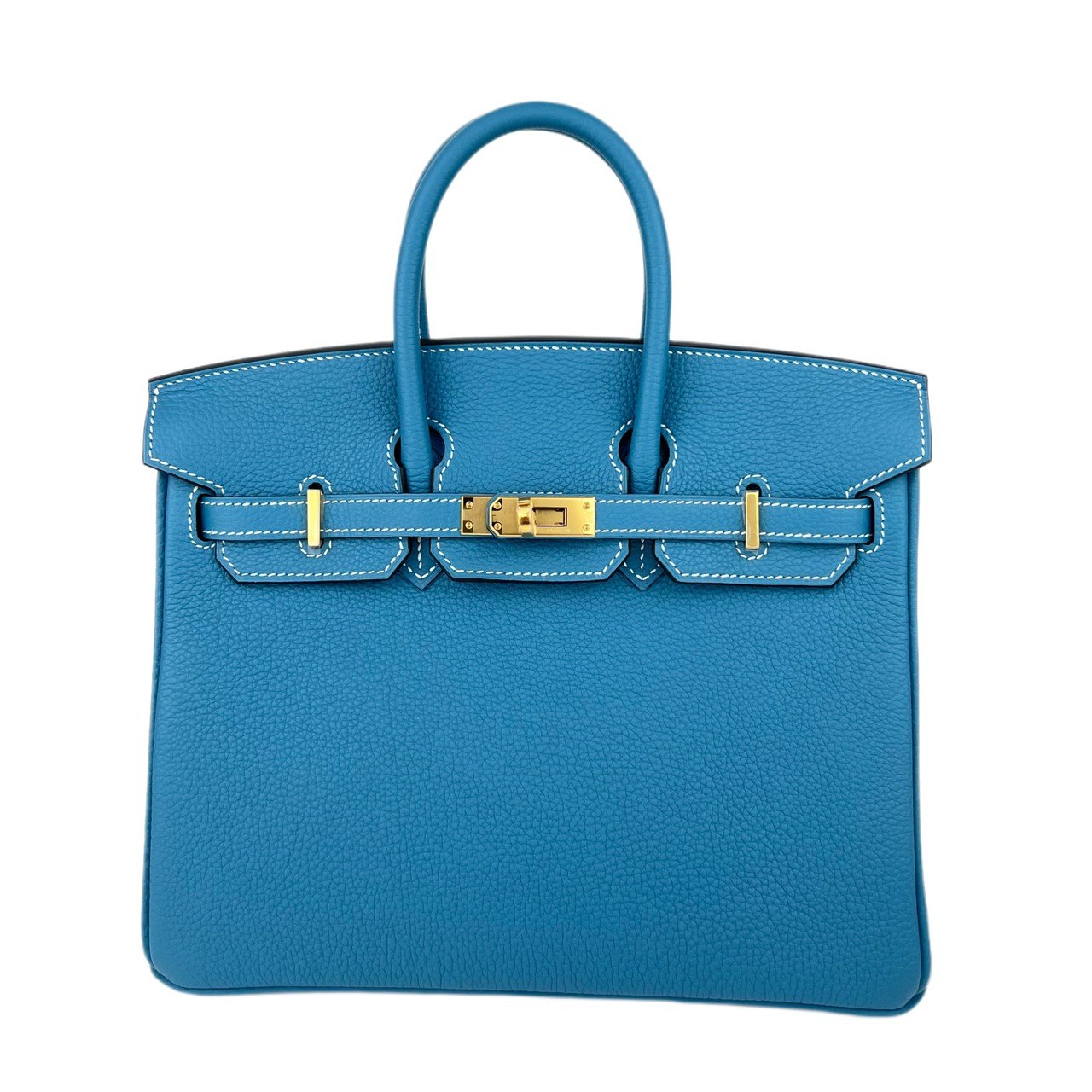 Vi HERMES GX Birkin25 o[L25 Blue Jean u[W[ B GHW S[h