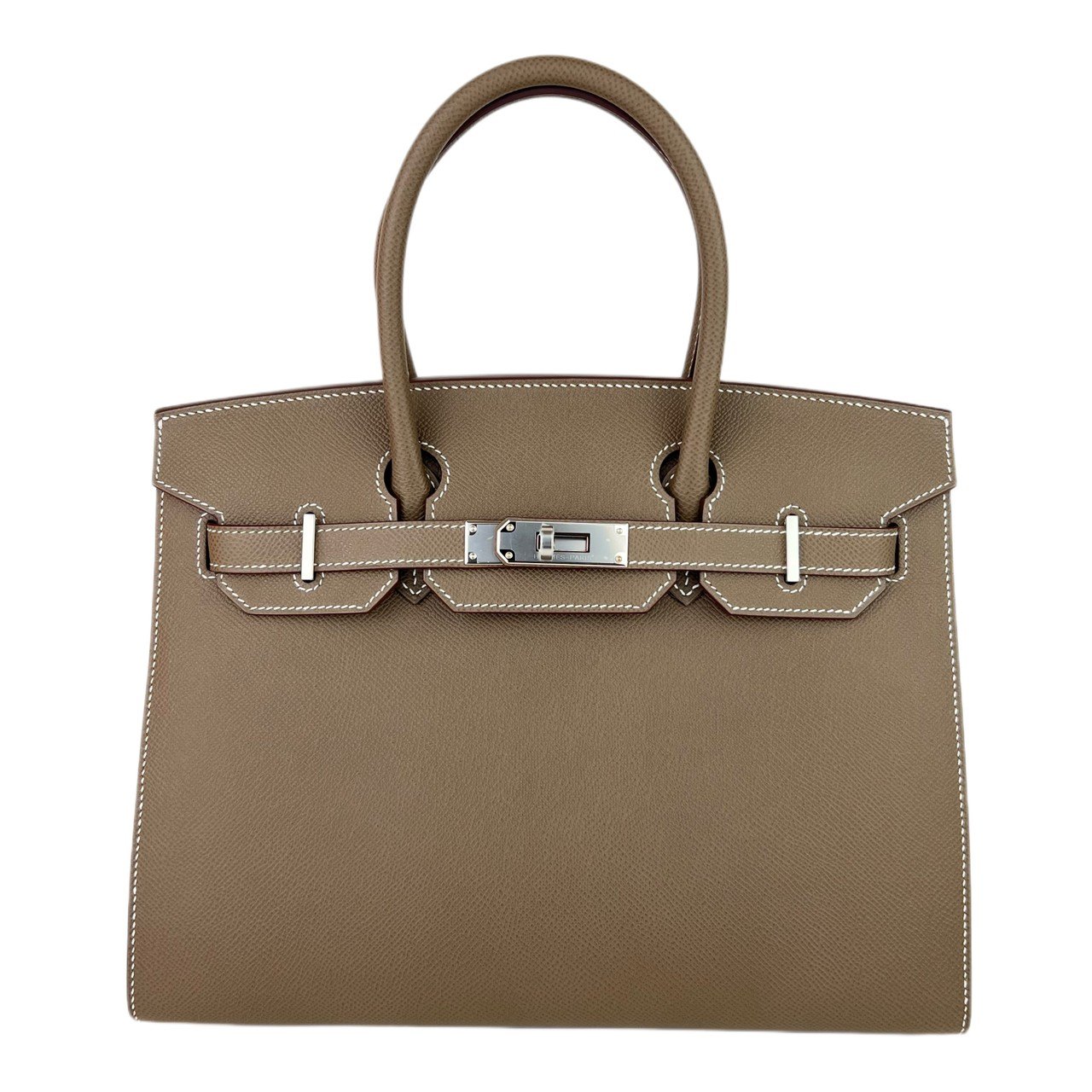 Vigp B HERMES GX Birkin30 Sellier o[L30ZG Etoupe Gg[v PHW Vo[