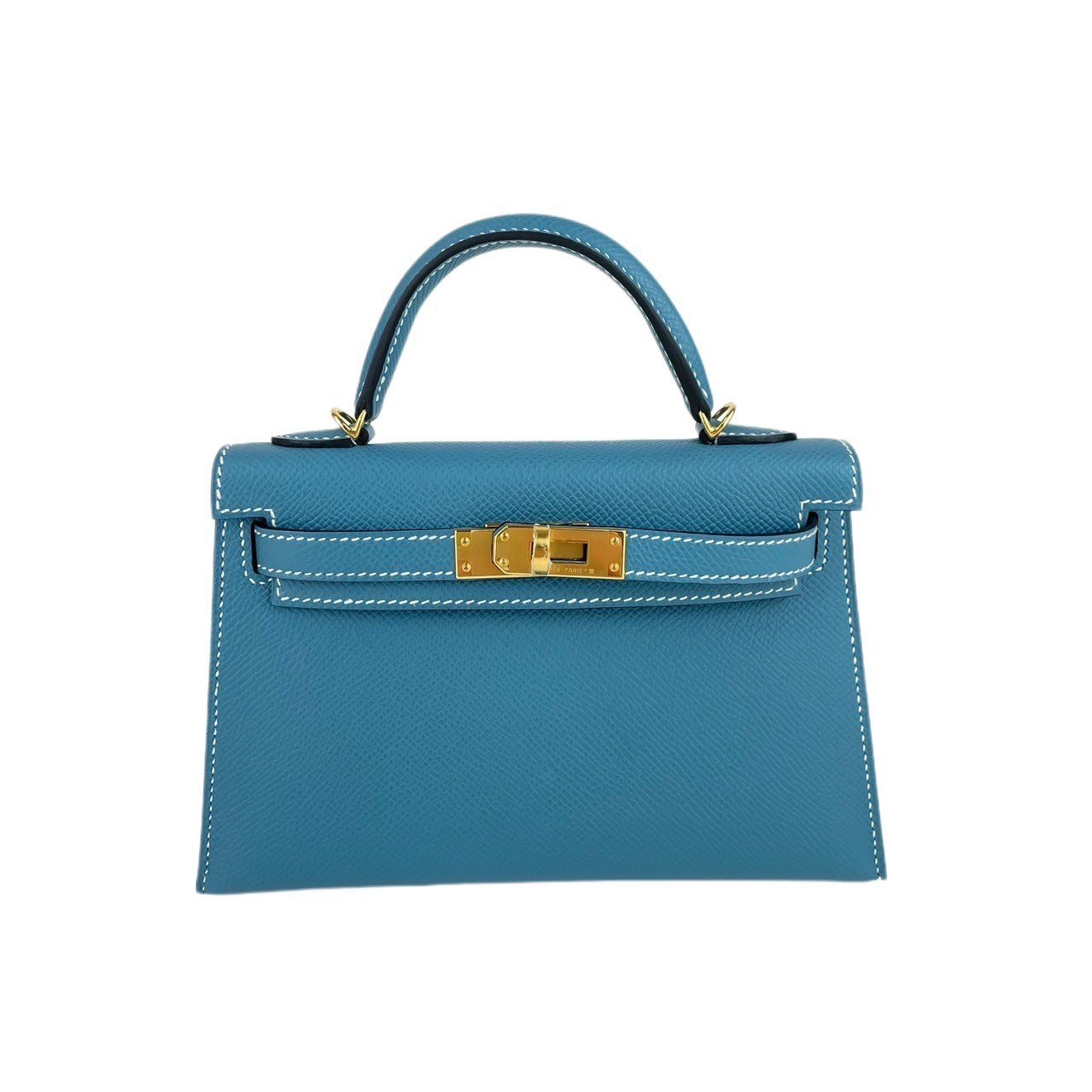 ケリー 新品未使用 HERMES エルメス Mini kelly ミニケリー Blue jean ブルージン Epsom エプソン GHW ゴールド金具 B刻 2wayバッグ ショルダーバッグ