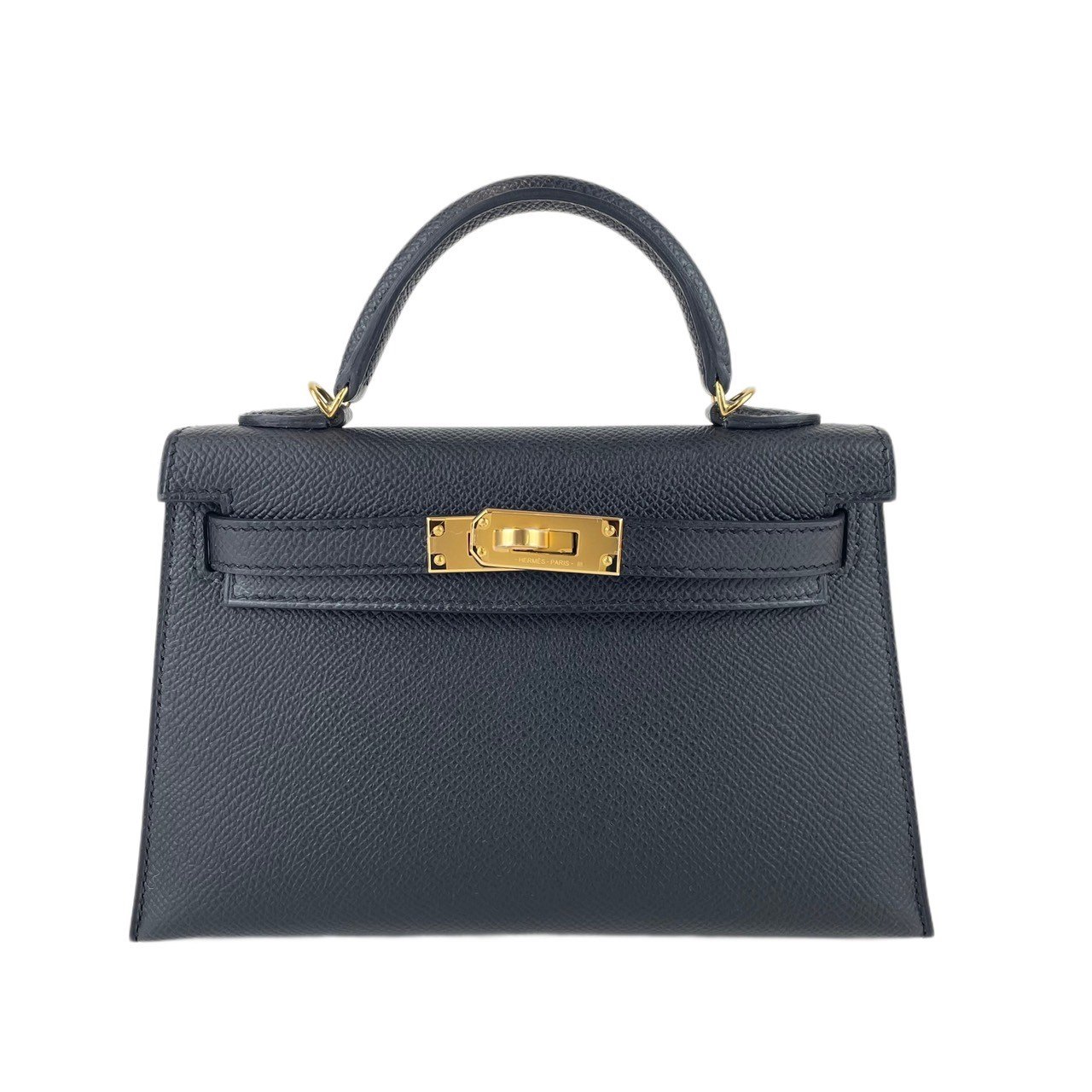 ̤ HERMES ᥹ Mini kelly ߥ˥꡼ Black ֥å Epsom ץ ɶ B Хå ǥХå