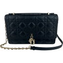 新品未使用 Christian Dior クリスチャンディオール MyDior マイディオール トップハンドルバッグ カナージュ Black ブラック ゴールド...