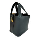 新品未使用 HERMES エルメス Picotin Lock PM ピコタンロック18 Black ブラック GHW ゴールド金具 Taurillon clemence トリヨンクレマンス Stamp-W W刻印 ハンドバッグ レディースバッグ(4)