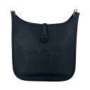 新品未使用 Hermès エルメス EvelynPM エヴリンPM Black ブラック PHW シルバー金具 Taurillon Clemence トリヨンクレマンス Stamp-K K刻印 レディースバッグ ショルダーバッグ(4)