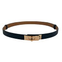 新品未使用 Hermès エルメス Belt kelly 18 ケリー ベルト18 Black ブラック RGHW ピンクゴールド金具 Epsom エプソン Stamp-W W刻印 レディース ベルト(4)