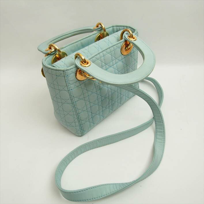 【10/23までポイント5倍】ChristianDiorクリスチャンディオールレディーディオールショルダー付きハンドバック【中古】