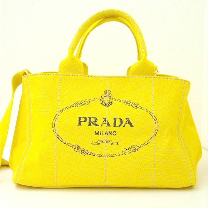 【12/26までP5倍】PRADAプラダカナパ2wayトートGIRASOLE【中古】