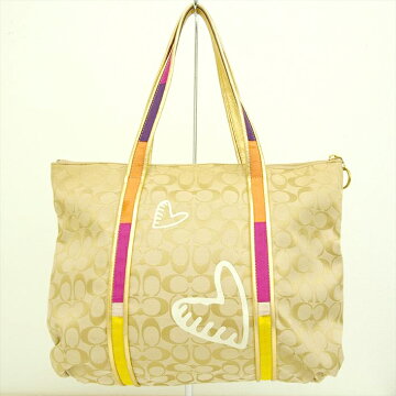 【12/26までP5倍】COACHコーチシグネチャーショルダーバッグ【中古】